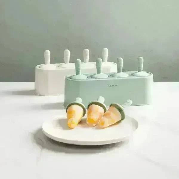 4 Cavities Reusable Silicone Popsicle Mold Maker DIY ice cream mold - EX-STOCK CANADA
