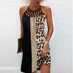Fashion Print Dress Casual Halterneck Dresses For Women Summer Clothes - EX-STOCK CANADA