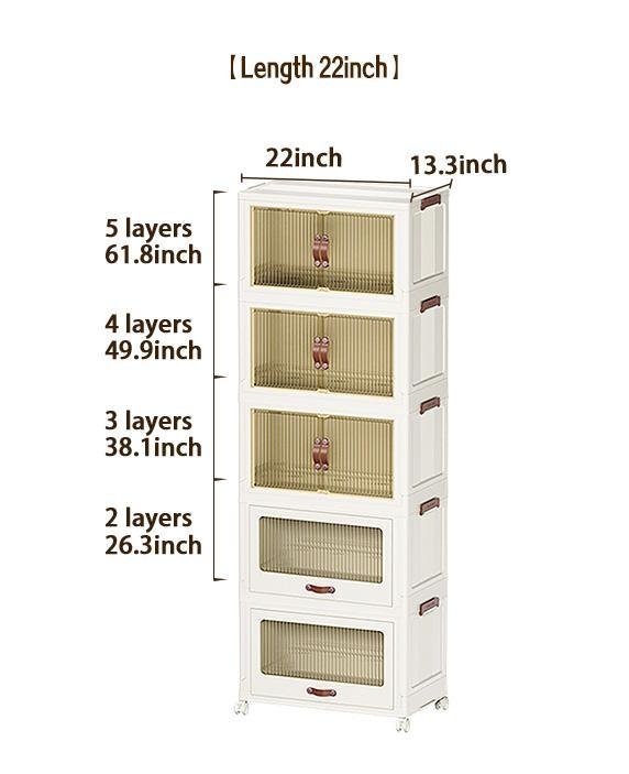 Baby Safety Transparent Opening Lid Indoor Home Decoration Storage Cabinet With Wheels EX-STOCK