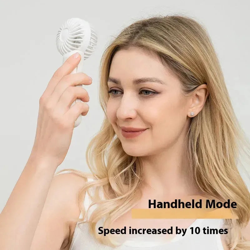 Handheld Fan Portable Silicone Handle Fixed Neck Mini - EX-STOCK CANADA