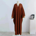Acrylic Casual Cardigan Plus Size Robe Abaya Dress for Arab Dubai Turkey Middle East Women - EX-STOCK CANADA