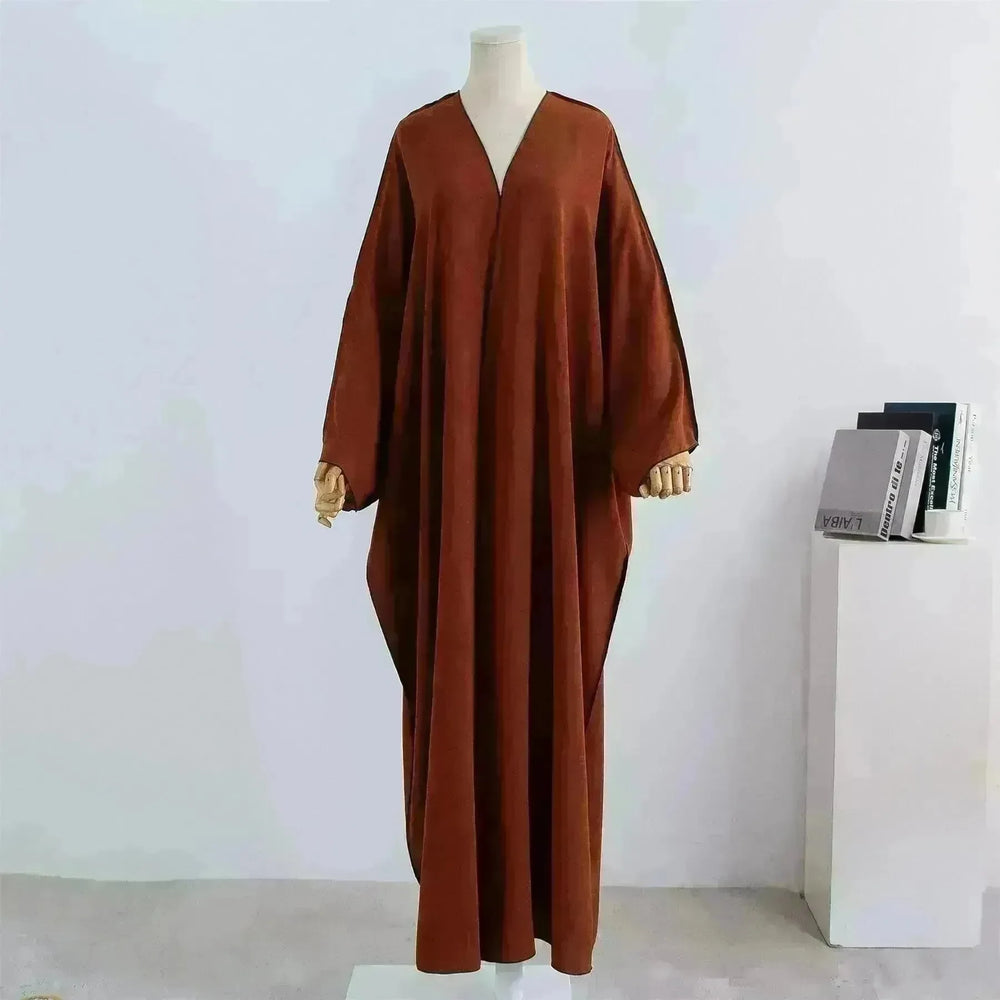 Acrylic Casual Cardigan Plus Size Robe Abaya Dress for Arab Dubai Turkey Middle East Women - EX-STOCK CANADA