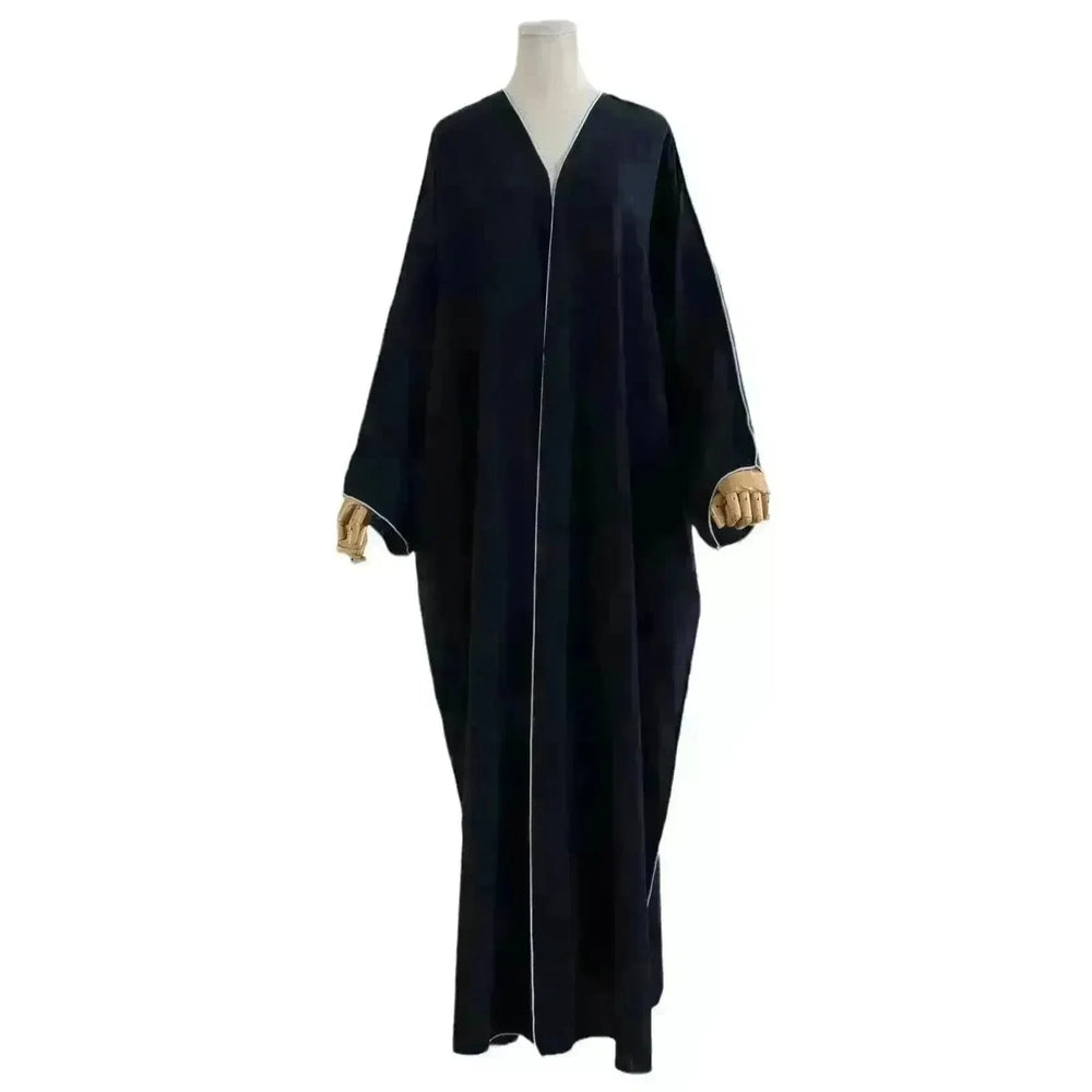 Acrylic Casual Cardigan Plus Size Robe Abaya Dress for Arab Dubai Turkey Middle East Women - EX-STOCK CANADA