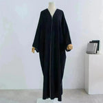 Acrylic Casual Cardigan Plus Size Robe Abaya Dress for Arab Dubai Turkey Middle East Women - EX-STOCK CANADA
