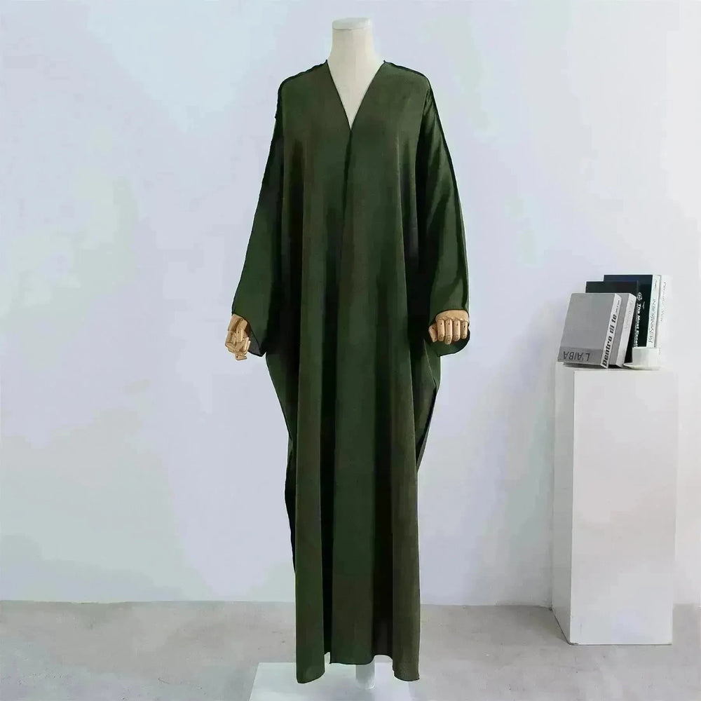 Acrylic Casual Cardigan Plus Size Robe Abaya Dress for Arab Dubai Turkey Middle East Women - EX-STOCK CANADA