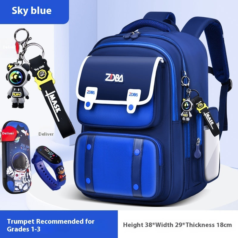 Schoolbag Boy Elementary School Students Three Four To Six Grade EX-STOCK
