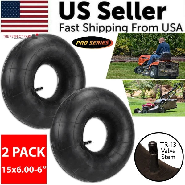 2PCS 15x6.00-6 Lawn Mower Tire Inner Tubes 15X6-6, 15X6x6, 15 6x6 TR13 Valve ATV EX-STOCK Canada 