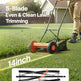14' Manual Push Reel Lawn Mower 5-Blade Adjustable Height Grass Catcher 2 Wheels EX-STOCK Canada 