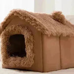 Casa de perro plegable Cama de gato Cat de invierno Villa de invierno Villa Sleep Kennel Nido removible Suministro