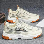 Black White Lace-up Sneakers Men Outdoor Breathable Casual Mesh Shoes Lightweight Running Sports Shoes - EX-STOCK CANADA