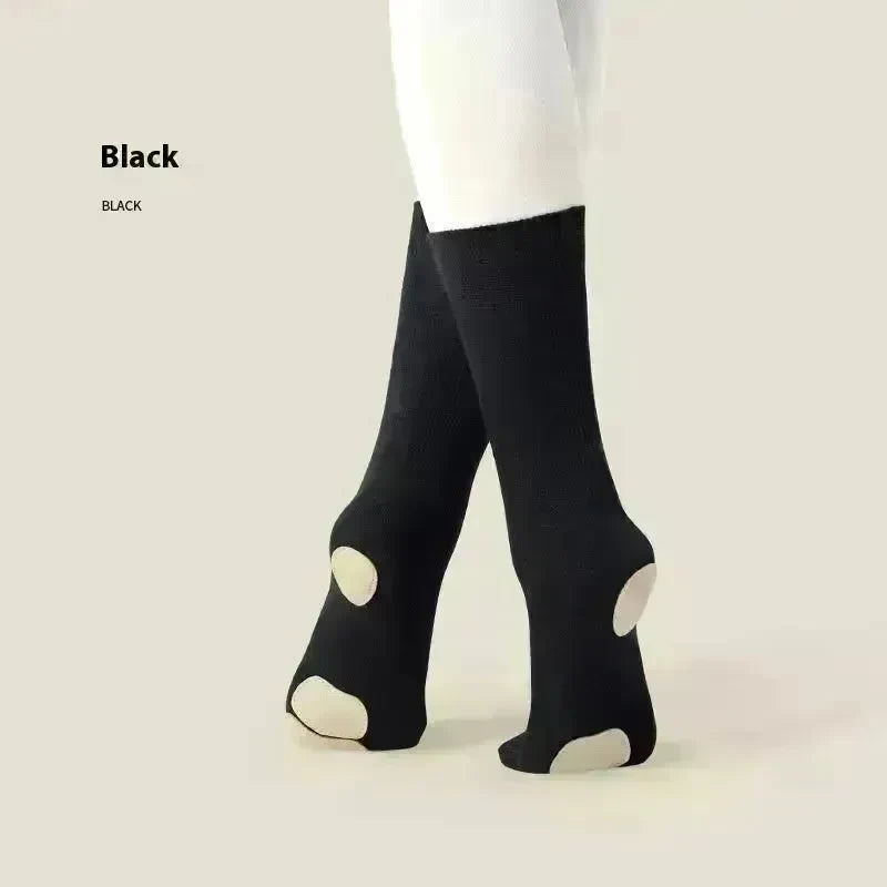 Mid Length Professional Classical Non-slip Dance Practice Socks - EX-STOCK CANADA