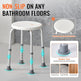Shower Chair For Inside Shower, Adjustable Height Shower Stool, Non-Slip Bench Bathtub Seat Stool For Elderly Disabled Adults Handicap, 300 Lbs Capacity EX-STOCK