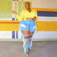 Adogirl Plus Size Side Tassel Holes Jeans Pencil Pants Women Sexy Distressed Hollow Out Tight Denim Trousers Fashion Streetwear - EX-STOCK CANADA