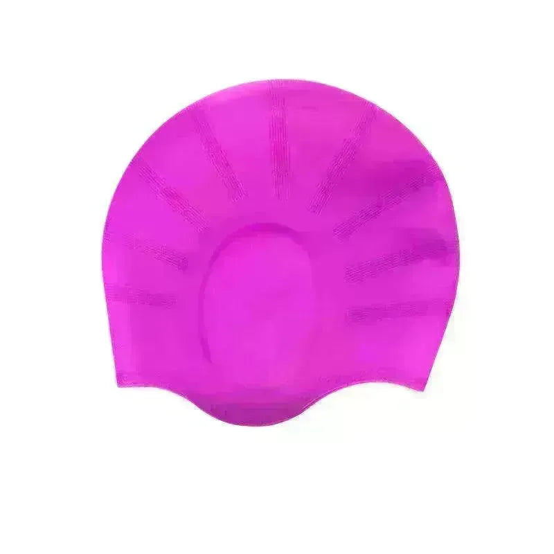 Adults Swimming Silicone Unisex Long Hair Waterproof Caps - EX-STOCK CANADA