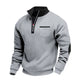 Men's Fleece-lined Heavy-duty Warm Zip-up Stand Collar Patchwork Stylish Casual Long-sleeve Sweatshirt EX-STOCK Canada 