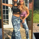 Slim Fit Slimming Versatile Personality Bootcut Jeans Pants women - EX-STOCK CANADA