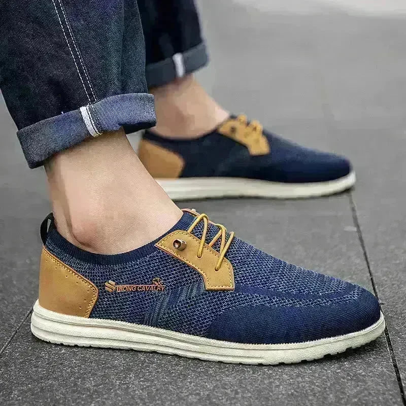 Casual Flat  Slip-on Mesh Shoes Lightweight Breathable Loafers Men Walking Running Sports Shoes Sneakers for Men - EX-STOCK CANADA