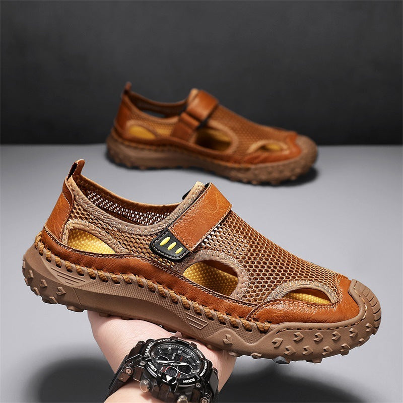 Summer Outdoor Casual Hollow Mesh Surface Breathable Men's Sandals  EX-STOCK CANADA