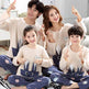 Parent-child Pajamas Cotton Long Sleeve Cartoon Children's Loungewear EX-STOCK