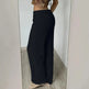 Pure Color Minimal Versatile Sports Style Low Waist Lace-up Draping Mop Straight-leg Trousers - EX-STOCK CANADA