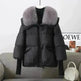 Women Cotton-padded Down Jacket Fur Collar Thick Puffer Winter Coat - EX-STOCK CANADA