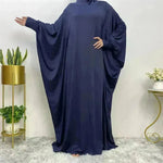 Batwing manga llanura abaya para mujeres arabarab eid jalabiya para mujeres ropa islámica para mujeres