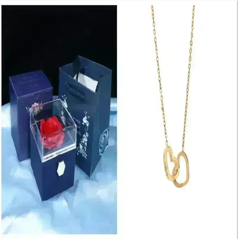 Rotating Soap Flower Rose Gift Box Creative Rotating Rose Jewelry Packaging Box Valentine's Day Gift For Women - EX-STOCK CANADA