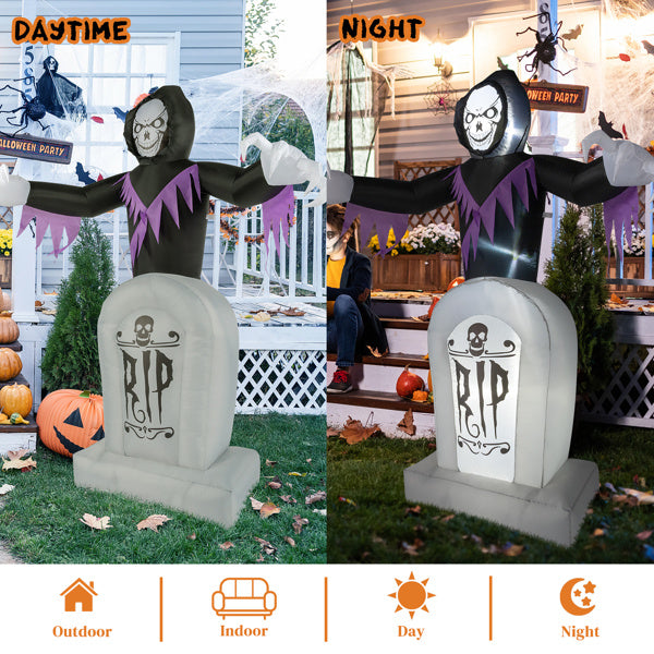 Grim Reaper And Grave, Halloween Inflatable Decoration 12V EX-STOCK