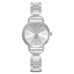 2pcs Narrow Strap Steel Strap Bracelet and  Quartz Watch women