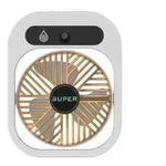 Air Conditioning Fan Desk Misting Fan Air Cooler Cooling USB Rechargeable Humidifier Portable Spray Fan With 3 Wind Speeds For Home - EX-STOCK CANADA