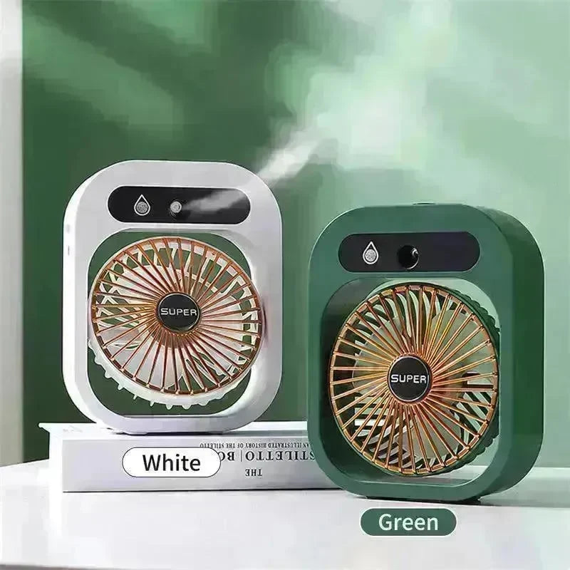 Air Conditioning Fan Desk Misting Fan Air Cooler Cooling USB Rechargeable Humidifier Portable Spray Fan With 3 Wind Speeds For Home - EX-STOCK CANADA