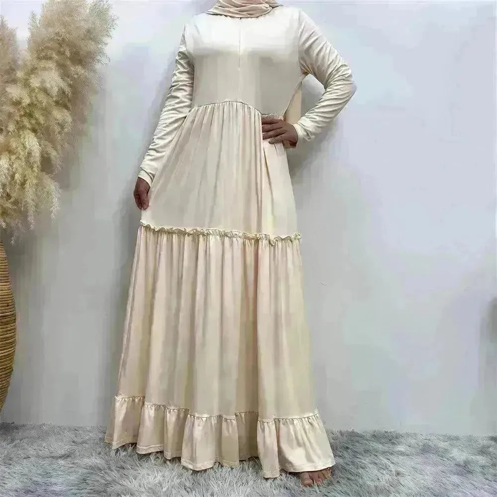 Amazing Simple Maxi Gown Abaya Dress for Sophisticated Arab Dubai Turkey Middle Eastern Women. - EX-STOCK CANADA