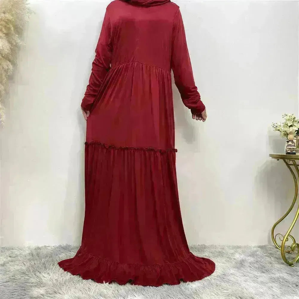Amazing Simple Maxi Gown Abaya Dress for Sophisticated Arab Dubai Turkey Middle Eastern Women. - EX-STOCK CANADA