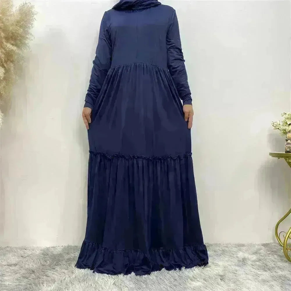 Amazing Simple Maxi Gown Abaya Dress for Sophisticated Arab Dubai Turkey Middle Eastern Women. - EX-STOCK CANADA
