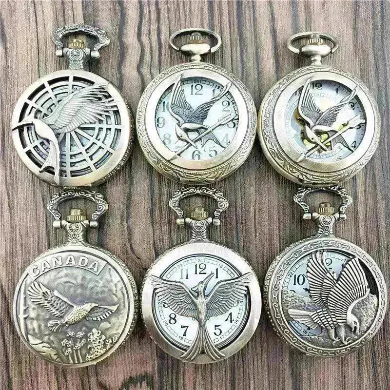 Antique Large Bird Arrow Vintage Pocket Watch - EX-STOCK CANADA