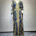 Arab Chiffon Bronzing Robe Containing Belt Dress - EX-STOCK CANADA