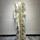 Arab Chiffon Bronzing Robe Containing Belt Dress - EX-STOCK CANADA