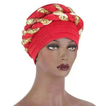 Arab Double Sequined Turban Hat - EX-STOCK CANADA