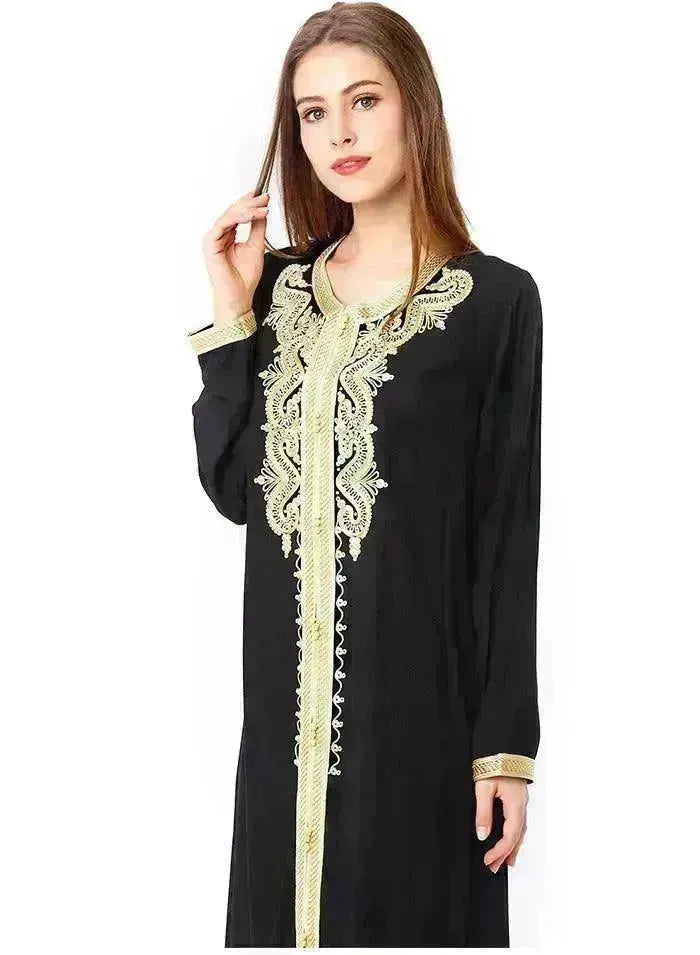 Arab Embroidered Lace Dress Dress - EX-STOCK CANADA