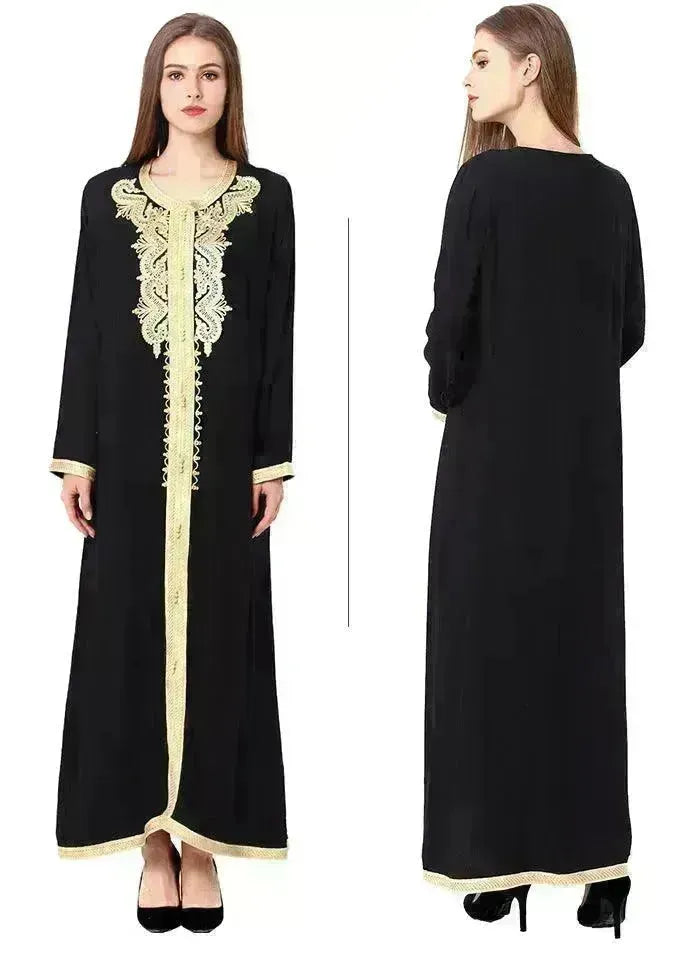 Arab Embroidered Lace Dress Dress - EX-STOCK CANADA