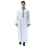 Arab Middle East Men's Applique Stand Collar Robe, TH810 - EX-STOCK CANADA