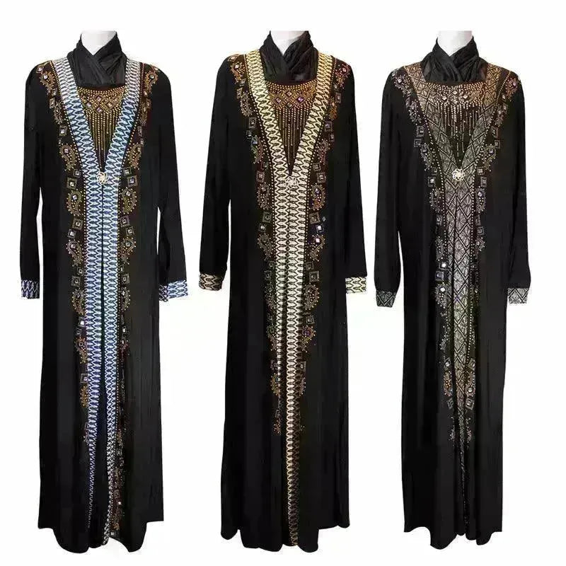 Arab Ramadan fashion beaded dress - EX-STOCK CANADA