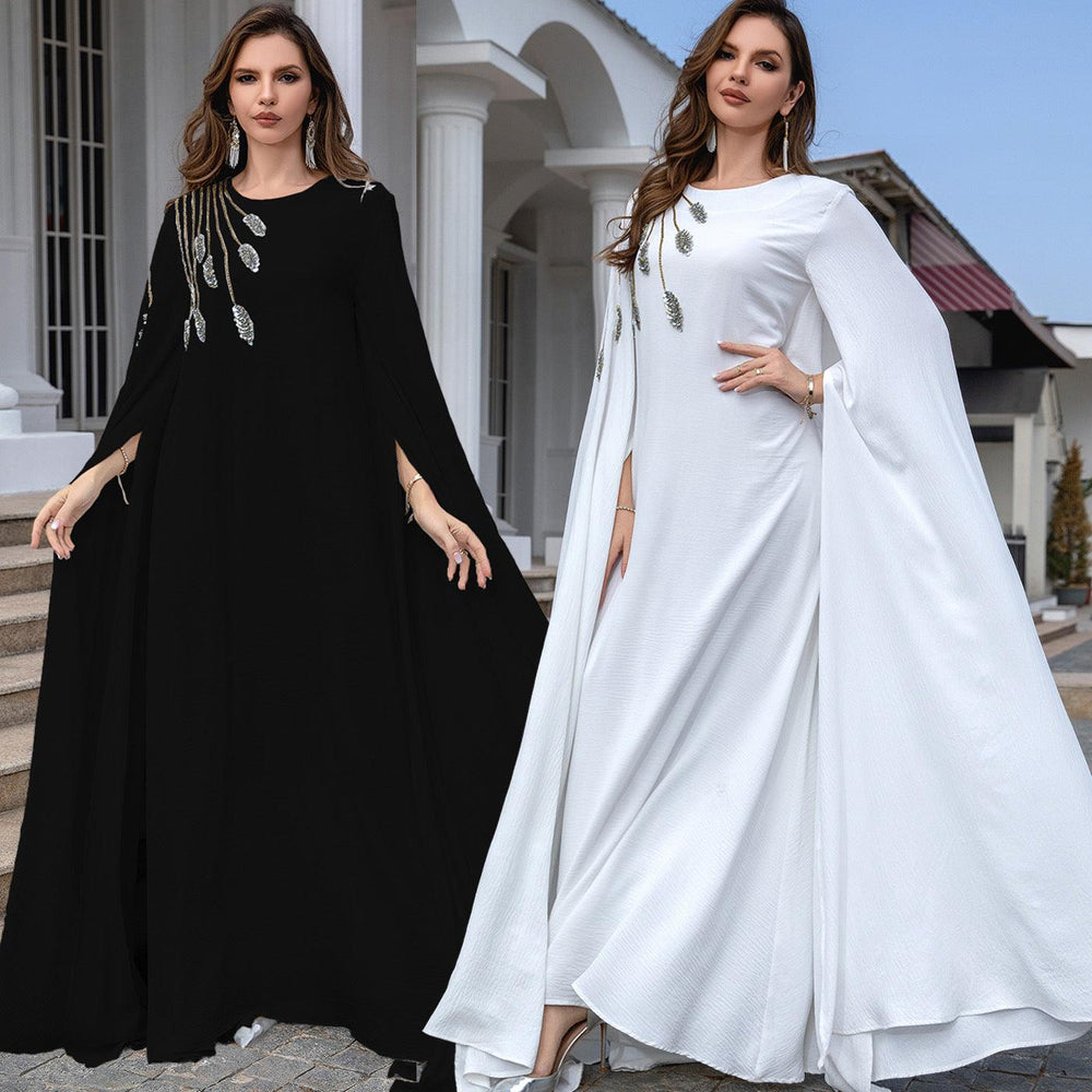 Arab Robe Abaya Embroidered Women's Robe Evening Gown - EX-STOCK CANADA