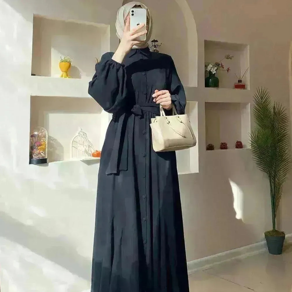 Arab Solid Color Women's Clothing Dress - EX-STOCK CANADA