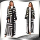 Arab Stripe Loose Lace Cardigan Robe Female - EX-STOCK CANADA
