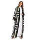 Arab Stripe Loose Lace Cardigan Robe Female - EX-STOCK CANADA