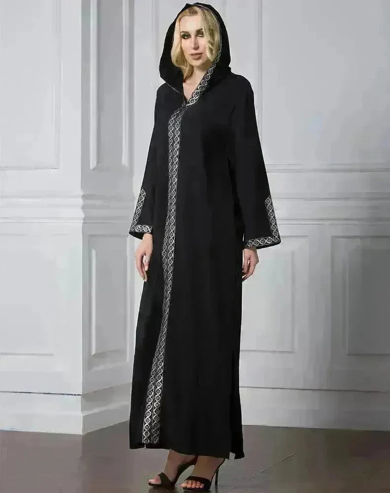 Arab Turkey Women Side Slit Fashion Abaya Robe - EX-STOCK CANADA