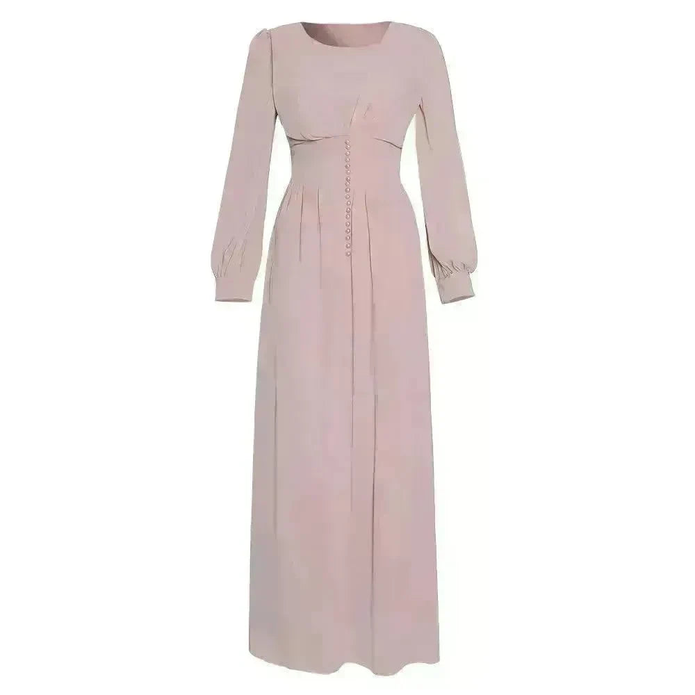 Arab Women's Clothing Long Sleeve Chiffon Dress - EX-STOCK CANADA
