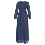 Arab Women's Clothing Long Sleeve Chiffon Dress - EX-STOCK CANADA