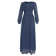 Arab Women's Clothing Long Sleeve Chiffon Dress - EX-STOCK CANADA